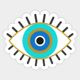 Mystical Evil Eye Symbol Sticker
